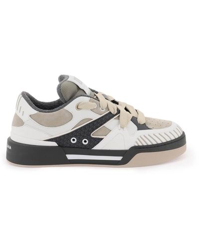 Dolce & Gabbana New Roma Panelled Trainers - White