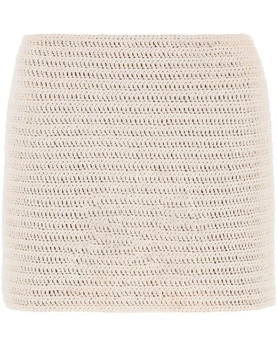 Magda Butrym Crochet Mini Skirt - Natural