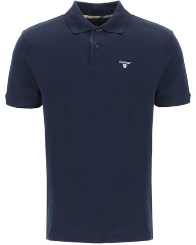 Barbour Tartan Trim Polo Shirt - Blue