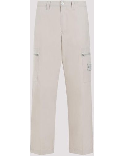 Stone Island Beige Cotton Ghost Trousers - Natural