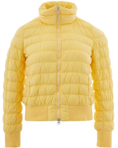 Woolrich Authentic Quilted Bomber Jacket With Zip Closure Polyamide - Yellow