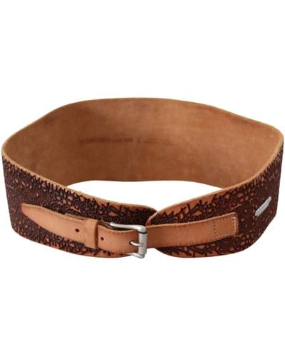 Ermanno Scervino Elegant Leather Fashion Belt - Brown