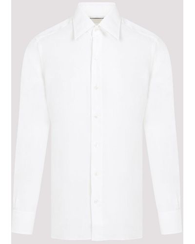 Tom Ford Ivory Lyocell Shirt - White