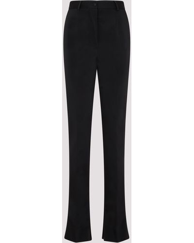 Dolce & Gabbana Black Acetate Stretch Trousers