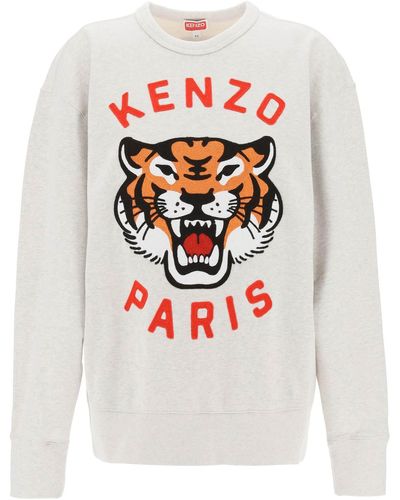 KENZO 'lucky Tiger' Oversized Sweatshirt - White