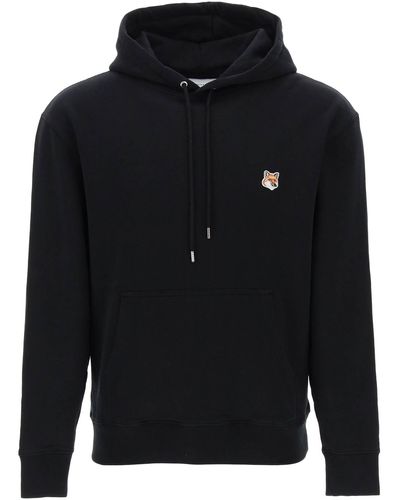 Maison Kitsuné Fox Head Hooded Sweatshirt - Black