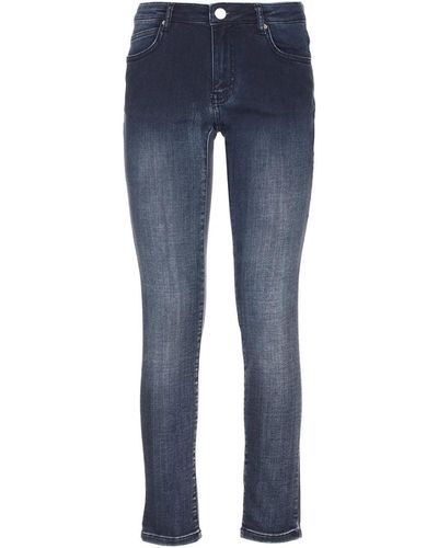 Maison Espin Chic Skinny Sweat Trousers In Blue