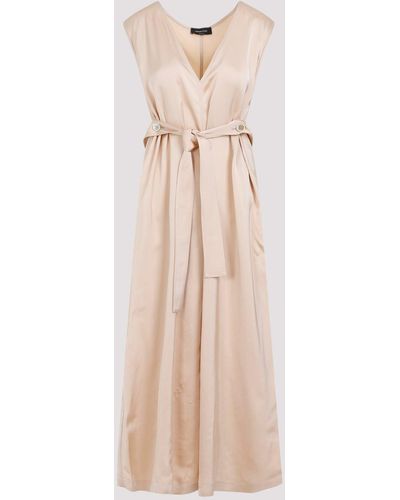 Fabiana Filippi Powder Pink Long Dress - Natural
