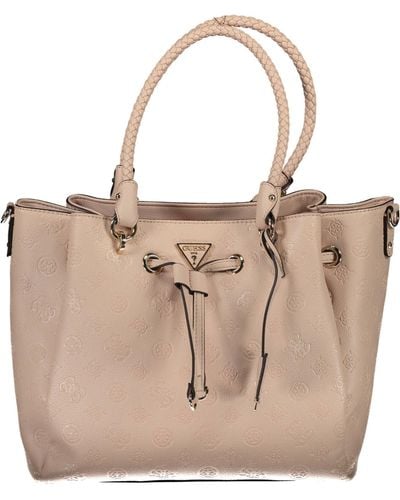 Guess Chic Drawstring Handbag – Timeless Elegance - Natural