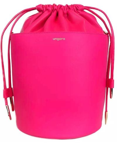 Emanuel Ungaro Fuchsia Leather Handbag - Pink