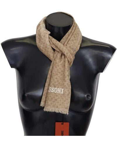 Missoni Elegant Wool Scarf With Signature Design - Black