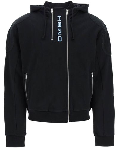 GmbH Double Zip Hoodie - Black