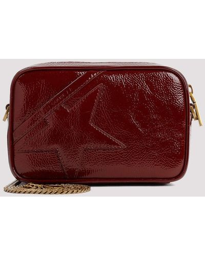 Golden Goose Burgundy Leather Mini Star Bag - Red