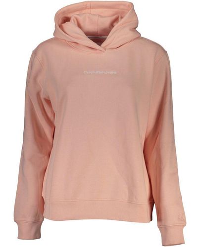 Calvin Klein Chic Hooded Fleece Sweatshirt - Pink