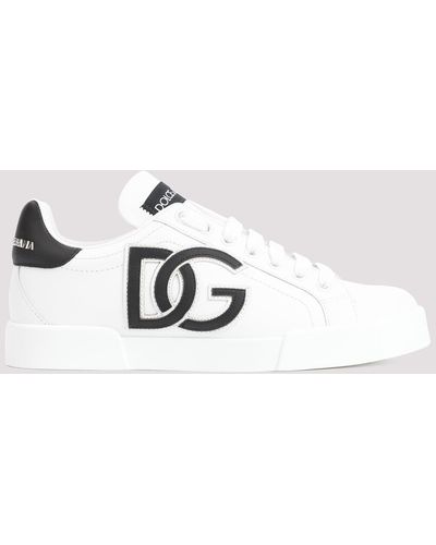 Dolce & Gabbana White Calf Leather Trainers