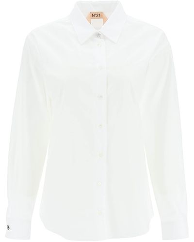 N°21 N.21 Shirt With Jewel Buttons - White