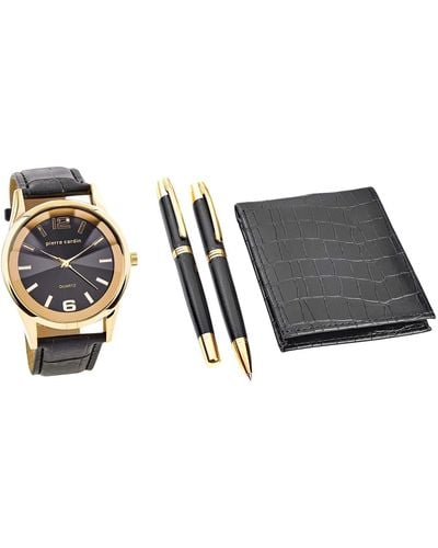 Pierre Cardin Gift Set Watch & Wallet & Pen Pcx7870emi - Metallic