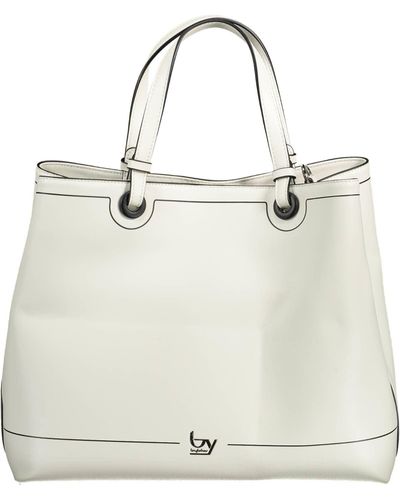 Byblos White Polyurethane Handbag - Natural
