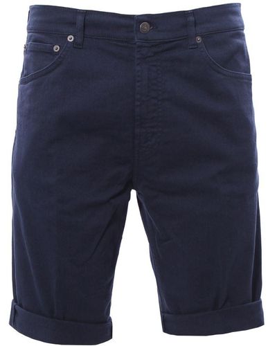 Dondup Chic Dark Stretch Cotton Shorts - Blue