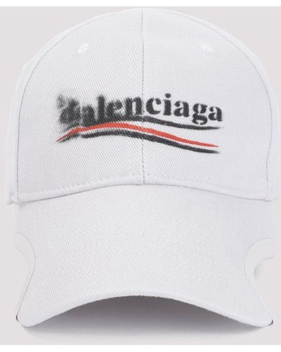 Balenciaga Off White Cotton Political Stencil Hat