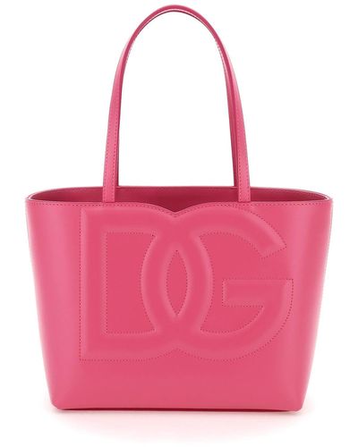 Dolce & Gabbana Leather Tote Bag - Pink