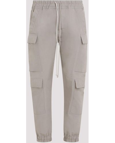 Rick Owens Grey Mastodon Cargo Polyester Trousers