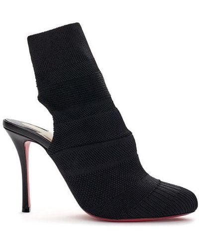 Christian Louboutin Leather E Fabric Boot - Black