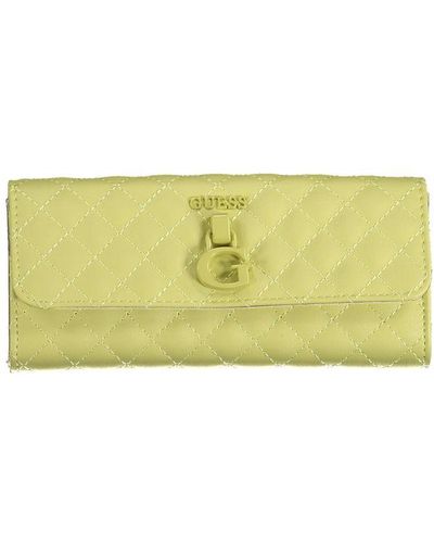 Guess Yellow Polyethylene Wallet