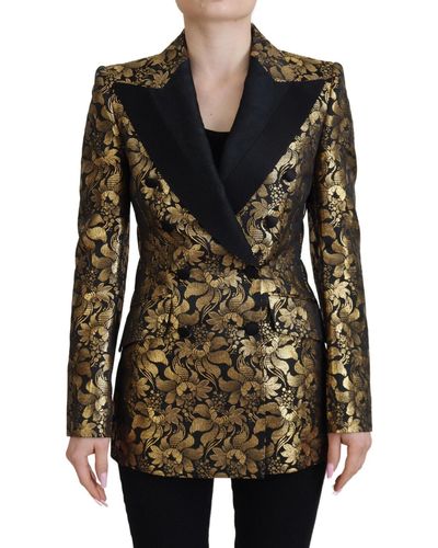 Dolce & Gabbana Elegant And Floral Jacket - Black