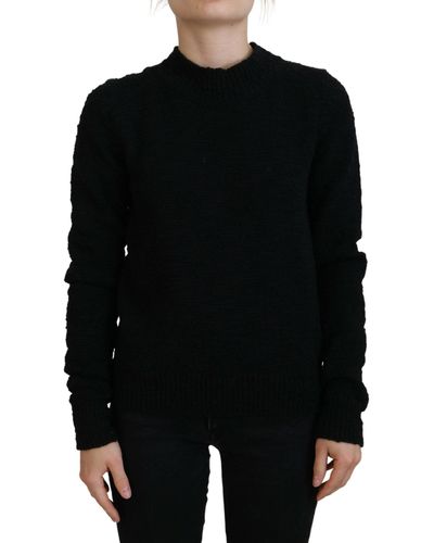 Dolce & Gabbana Elegant Virgin Wool Pullover Sweater - Black