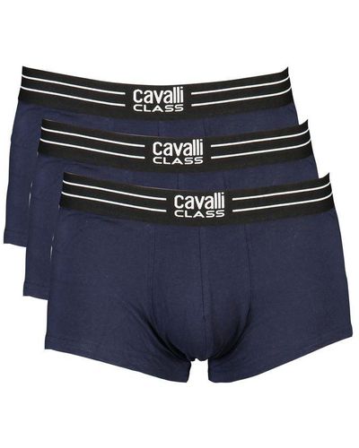 Cavalli Class Black Cotton Men's Underwear Trio Pack