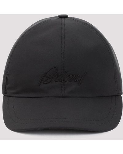 Brioni Beige Baseball Hat - Black