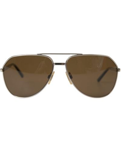 Dolce & Gabbana Elegant Full Rim Sunglasses - Brown