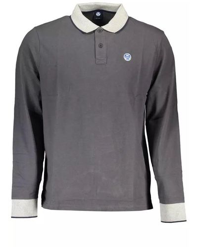 North Sails Gray Cotton Polo Shirt