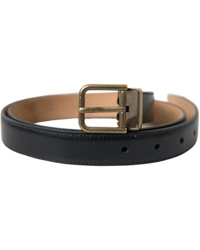 Dolce & Gabbana Elegant Calf Leather Belt - Brown