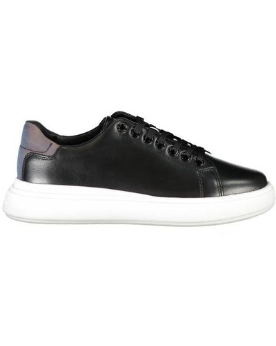 Calvin Klein Chic Contrasting Lace-Up Trainers - Black