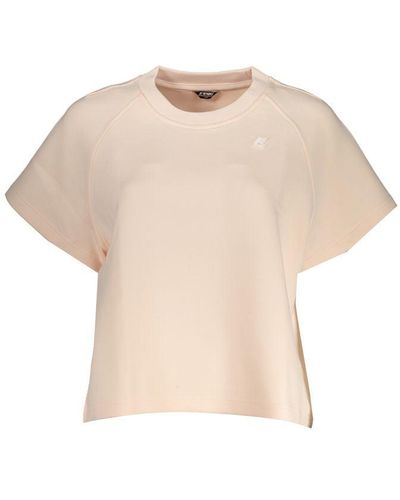 K-Way Chic Technical Tee With Stylish Applique - Natural