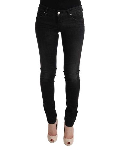 Acht Denim Cotton Bottoms Slim Fit Jeans - Black