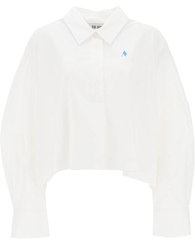The Attico 'jill' Cropped Boxy Shirt - White