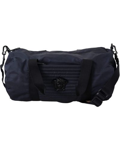 Versace Blue Nylon Travel Bag - Black