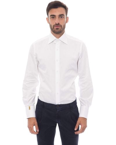 Billionaire Italian Couture White Cotton Shirt