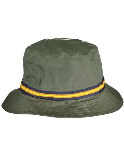 K-Way Chic Waterproof Bucket Hat With Logo Detail - Green