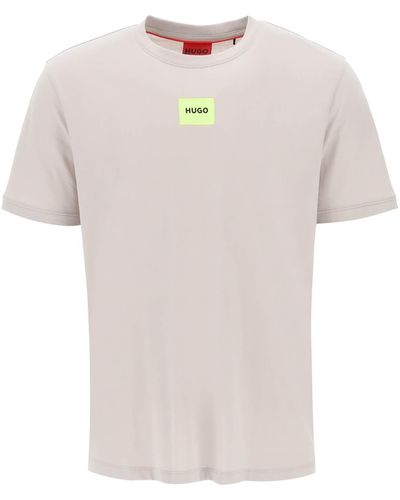 HUGO Diragolino Logo T Shirt - Pink