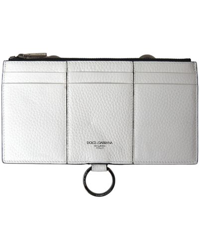 Dolce & Gabbana Elegant Leather Crossbody Cardholder - Metallic