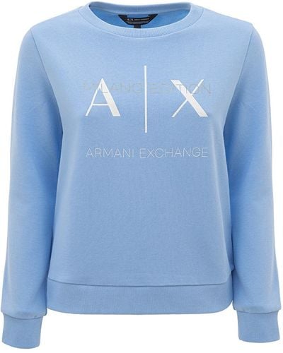 Armani Exchange Light Sweatshirt With 'Milano Edition' Logo - Blue