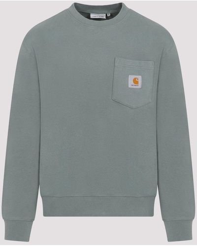 Carhartt Green Pocket Cotton Sweatshirt - Grey