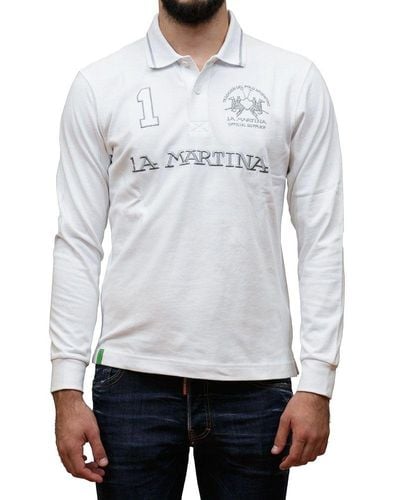 La Martina Cotton Polo Shirt - Grey