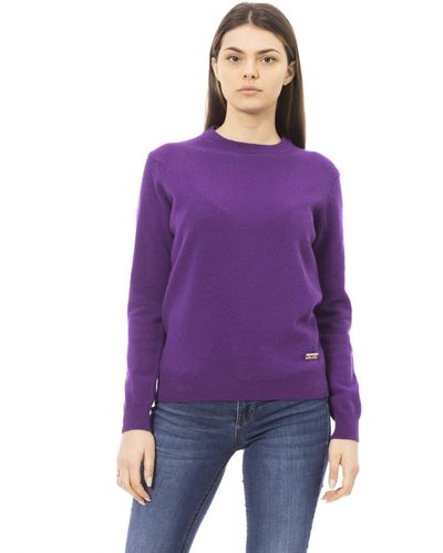 Baldinini Violet Wool Sweater - Purple