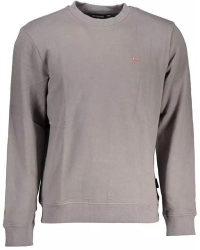 Napapijri Gray Cotton Sweater