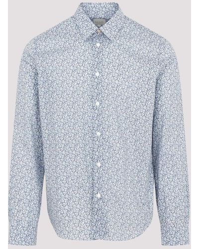 Paul Smith Light Blue Cotton Flowered Shirt